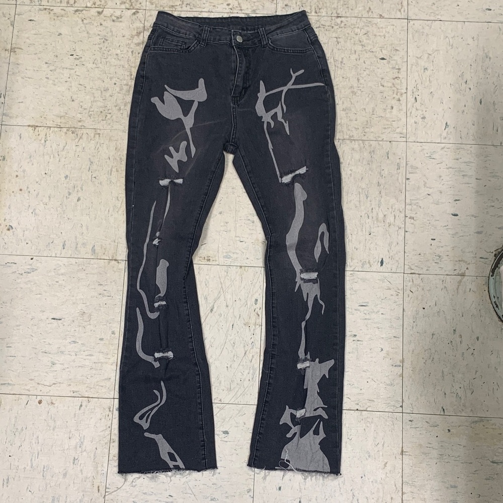 Women’s Black Graphic Slim Jeans